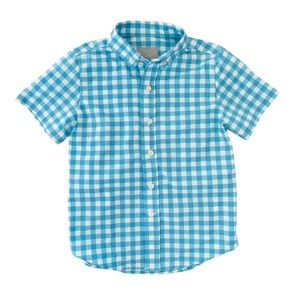 Eleanor Rose Ocean Blue Check James Button Down